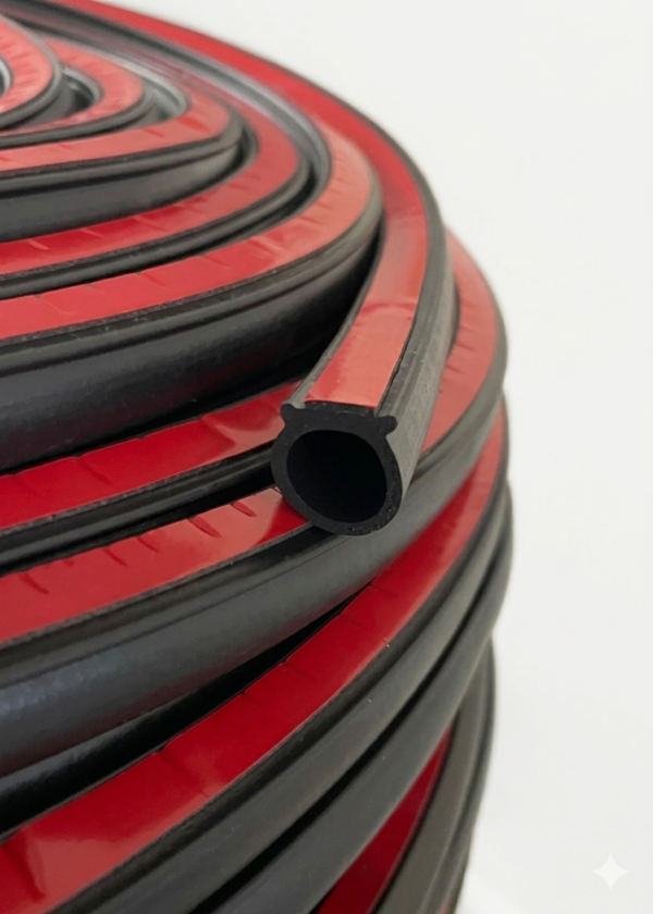 Sünger Bantlı Kapı Fitili ( Çap-15 Mm )- Bantlı Sünger - D Tipi Fitil [ 1 Adet 1 Metre )